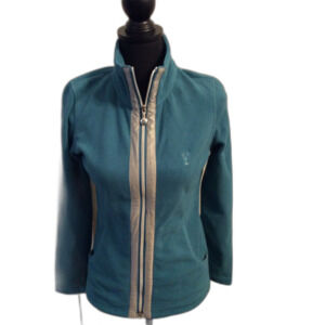 Golfino retro Zip Up Velour Feel Womens Golf Jacket Size 4 Soft